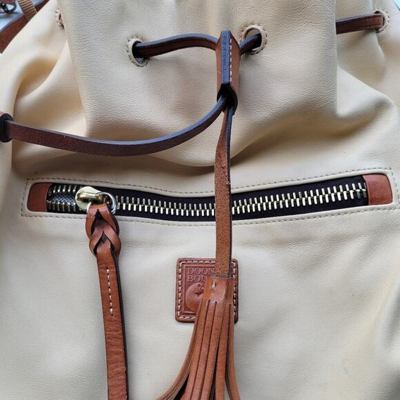 Dooney & Bourke Florentine Large Logan Cream Drawstring Shoulder Bag - Picture 4 of 15